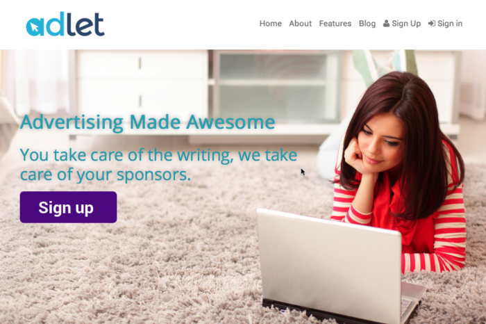 Adlet launches public beta of its advertising platform for bloggers and small businesses