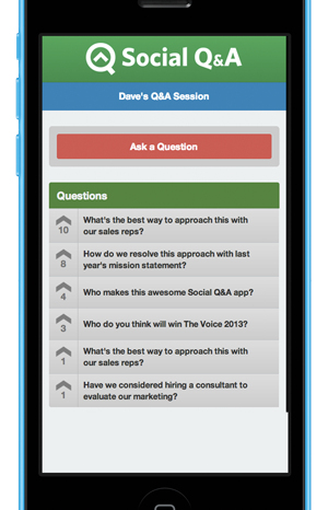 Featured Startup Pitch: Social Q&A wants to change the live event Q&A paradigm by letting the audience choose questions
